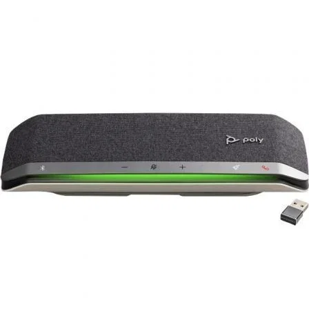 HP Poly Sync 40+M Altavoz Manos Libres Bluetooth y USB, Plata